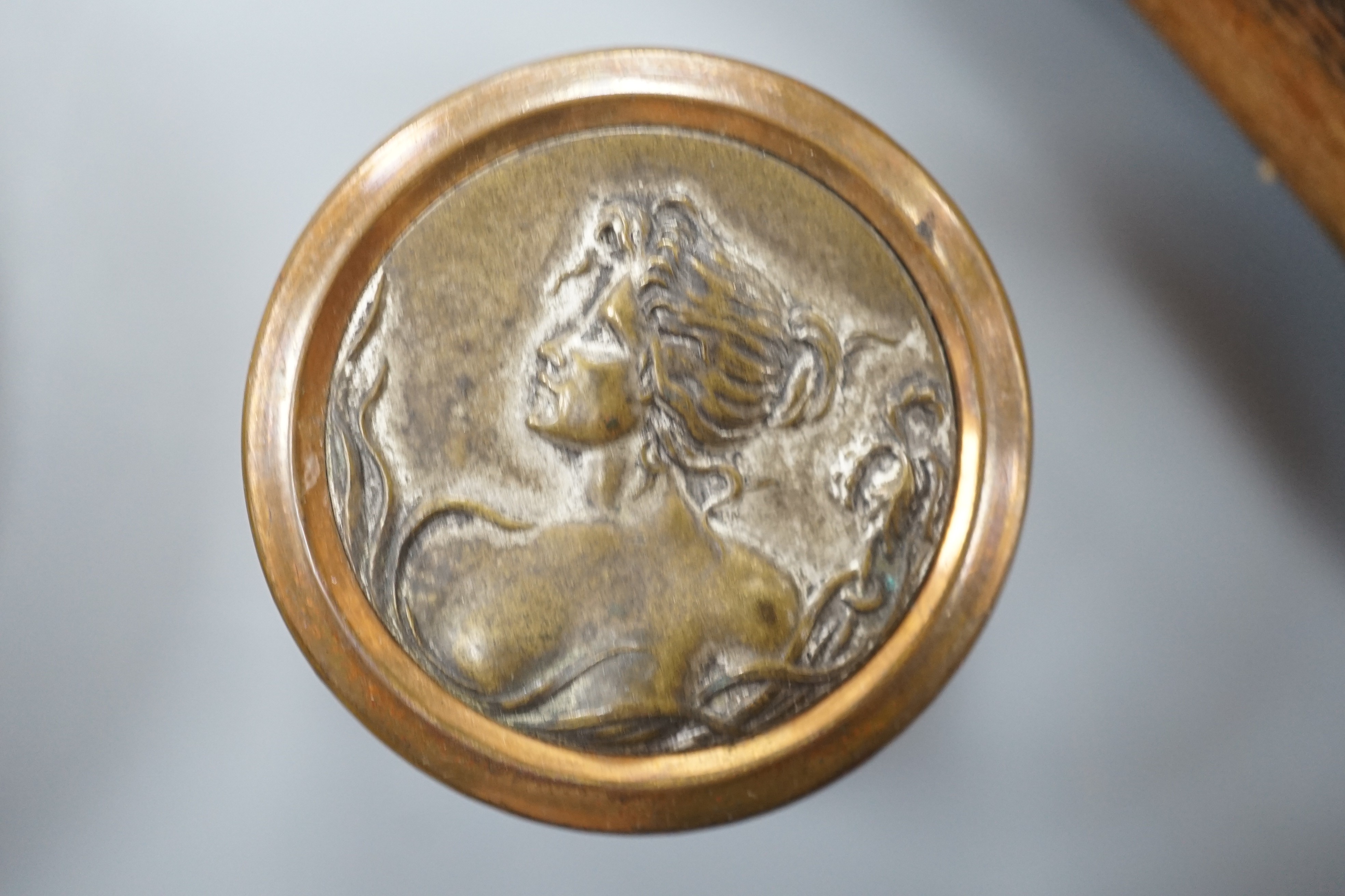 A 19th century engine turned ivory snuff box, scales, boxes etc.
